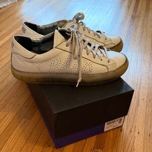 P448 White Leather Women's Sneakers